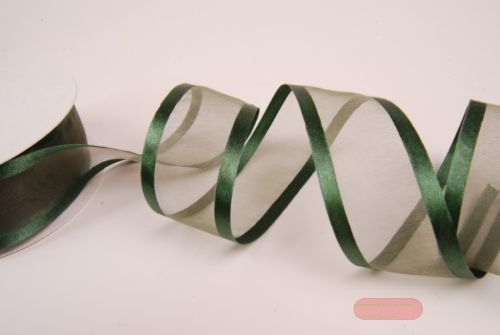 Bild von Band 25m/ 40mm, Organza D-Face satin, grün
