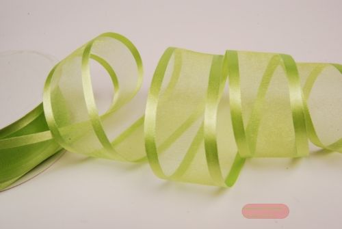 Bild von Band 25m/ 40mm, Organza D-Face satin, lindengrün