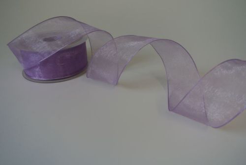 Bild von Band 25m/ 38mm, Shiny single color, Draht, fllieder