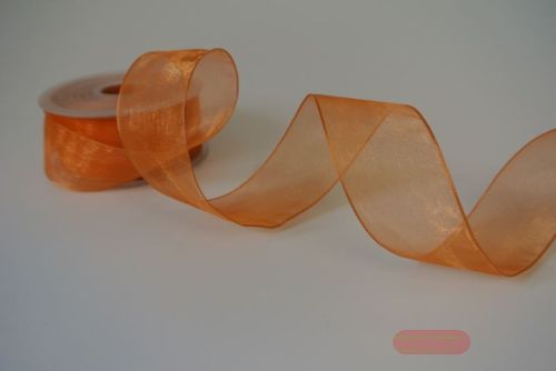 Bild von Band 25m/ 38mm, Shiny single color, Draht, orange