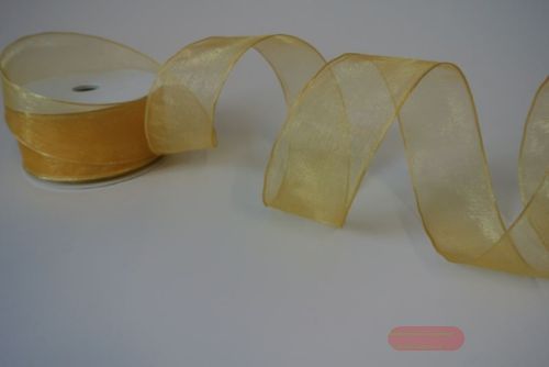 Bild von Band 25m/ 38mm, Shiny single color - Draht, natur