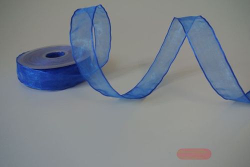 Bild von Band 25m/ 22mm, Shiny single color, Draht, blau