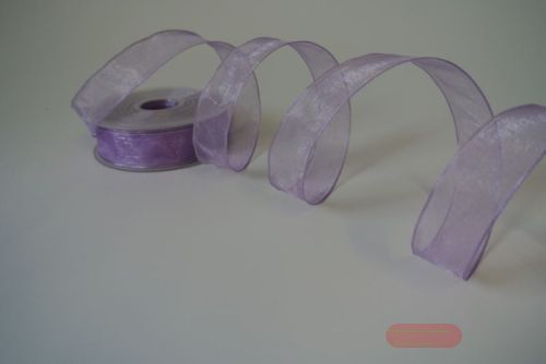 Bild von Band 25m/ 22mm, Shiny single color, Draht, flieder