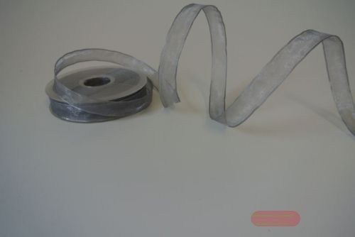 Bild von Band 25m/ 15mm, Shiny single color, Draht, h'grau