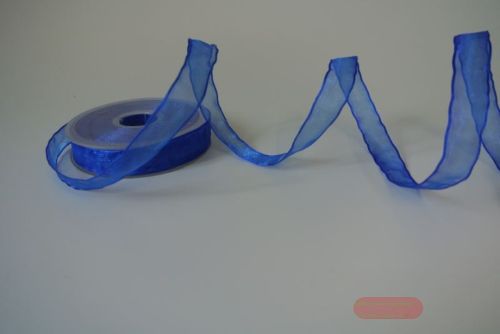 Bild von Band 25m/ 15mm, Shiny single color, Draht, royalblau