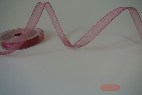 Bild von Band 25m/ 15mm, Shiny single color, Draht, aubergine