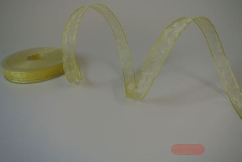 Bild von Band 25m/ 15mm, Shiny single color, Draht, p'gelb