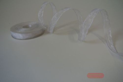 Bild von Band 25m/ 15mm, Shiny single color - Draht, weiss