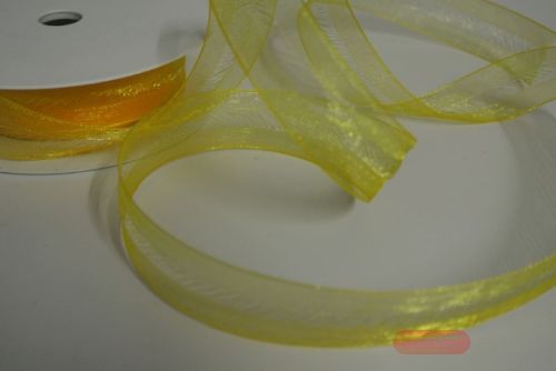 Bild von Band 25m/ 25mm, Organdi, gelb