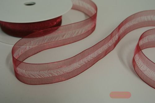 Bild von Band 25m/ 25mm, Organdi, rot
