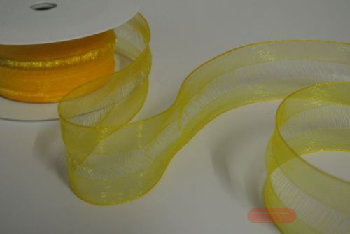 Bild von Band 25m/ 40mm, Organdi, gelb