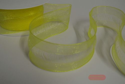 Bild von Band 25m/ 40mm, Organdi, citronengelb