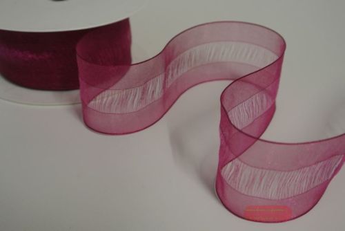 Bild von Band 25m/ 40mm, Organdi, aubergine