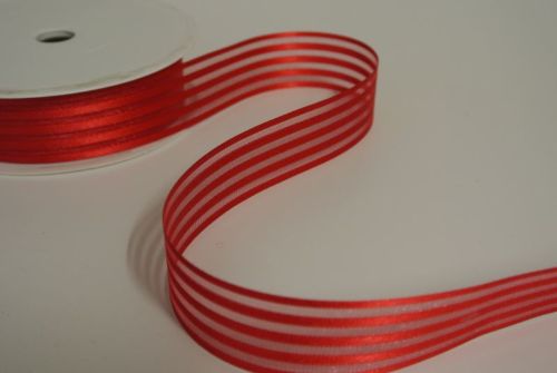 Bild von Band 25m/ 25mm, Streifenband, rot