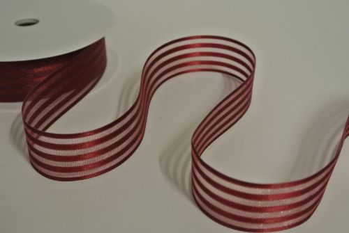 Bild von Band 25m/ 25mm, Streifenband, d'rot