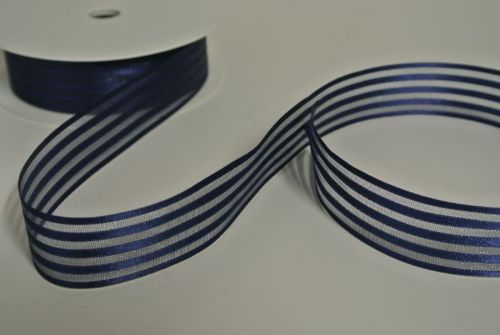 Bild von Band 25m/ 25mm, Streifenband, d'blau