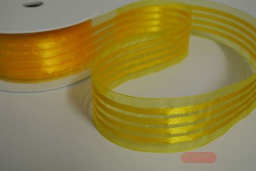 Bild von Band 25m/ 40mm, Streifenband, h'gelb