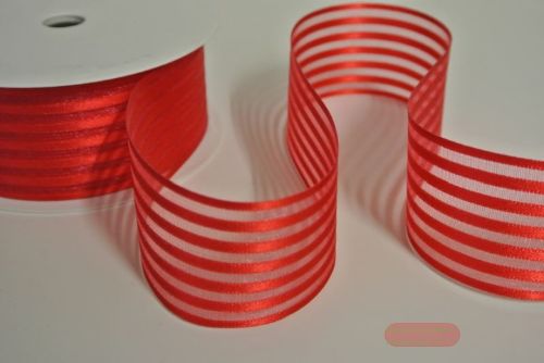 Bild von Band 25m/ 40mm, Streifenband, rot