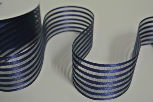 Bild von Band 25m/ 40mm, Streifenband, d'blau