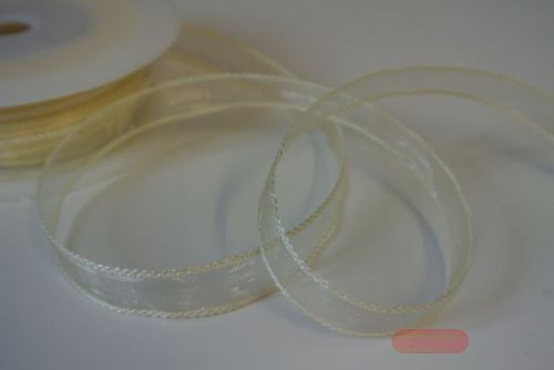 Bild von Band 20m/ 15mm, Organza mit Flechtkante, ecru