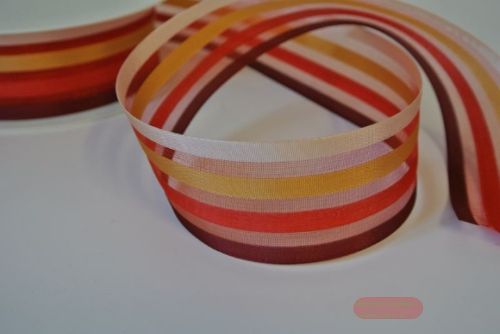 Bild von Band 50m/ 40mm, Streifen, rot/bordeaux 53884