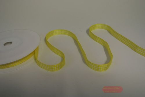 Bild von Band  25m/ 10mm, Karo Vichy, gelb