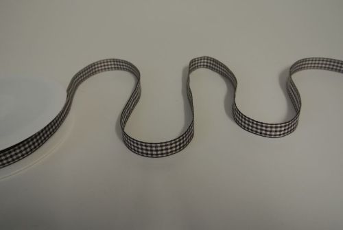 Bild von Band  25m/ 10mm, Karo Vichy, braun