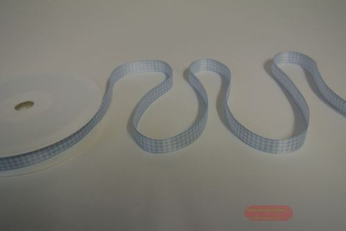 Bild von Band  25m/ 10mm, Karo Vichy, hellblau