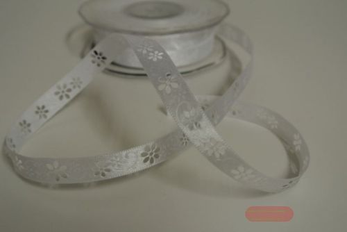 Bild von Band 20m/ 12mm, Open Flower, weiss