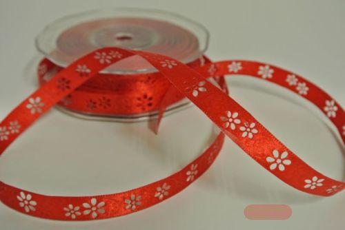 Bild von Band 20m/ 12mm, Open Flower, rot