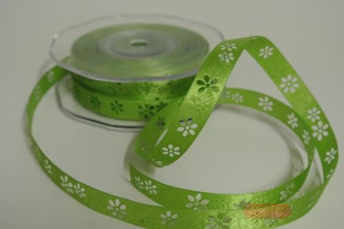 Bild von Band 20m/ 12mm, Open Flower, grün
