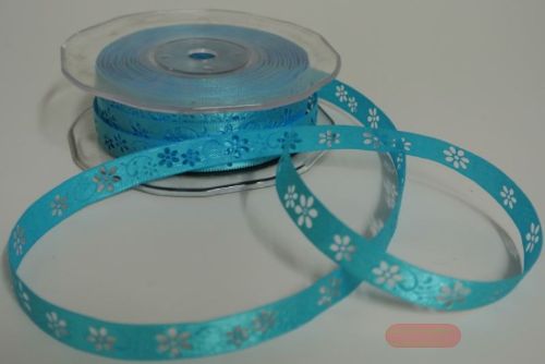 Bild von Band 20m/ 12mm, Open Flower, türkis