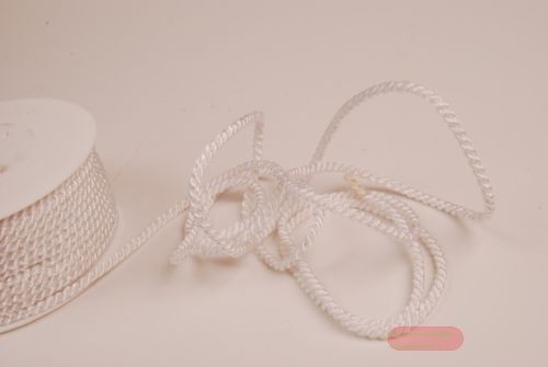 Bild von Band   25m/  4mm, Kordel uni, weiss