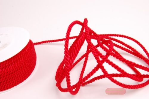 Bild von Band   25m/  4mm, Kordel uni, rot