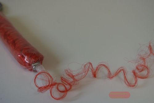 Bild von Band 120m/ 15 Gr, Deco Locke, rot