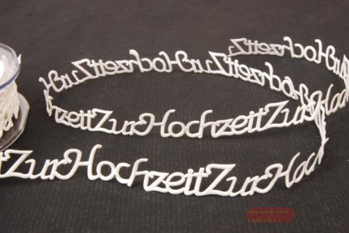 Bild von Band 10m/ 15mm, Einladung 200x klebend, ecru