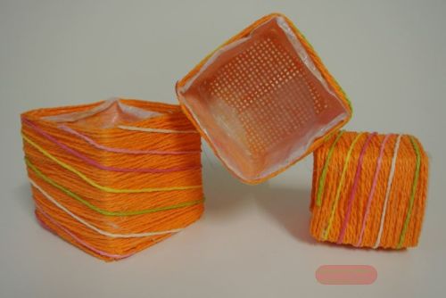 Bild von Deco, Körbchen Set viereckig, orange