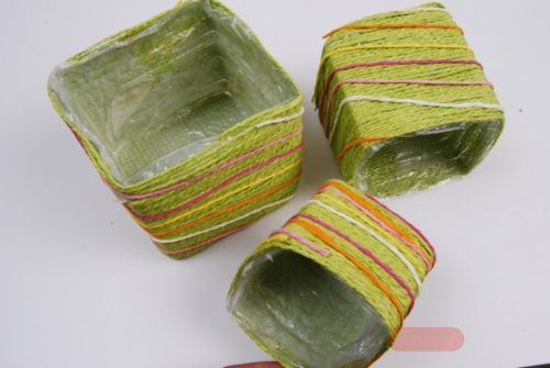 Bild von Deco, Körbchen Set viereckig, grün