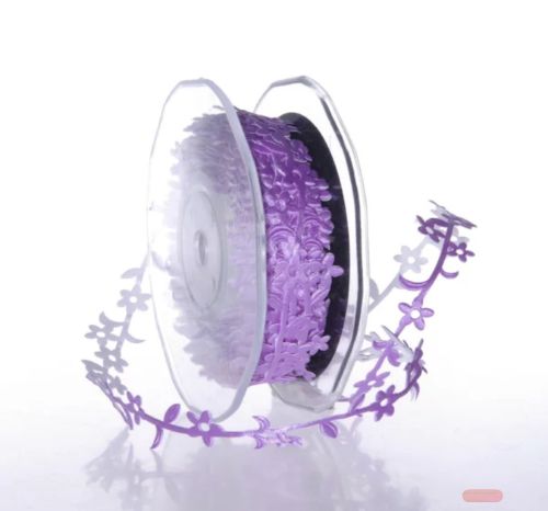 Bild von Band 10m/ 15mm, Blumenbordüre klebend, lila