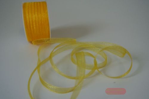 Bild von Band 50m/ 08mm, Organza, gelb