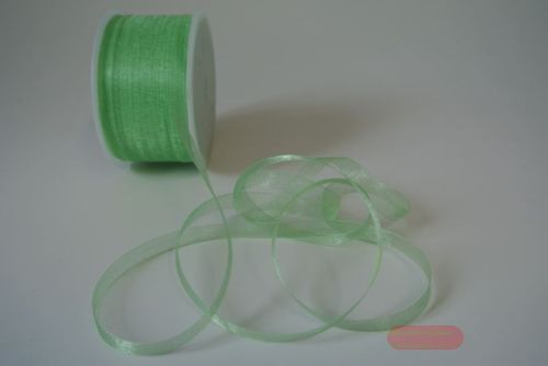 Bild von Band 50m/08mm, Organza, p'grün