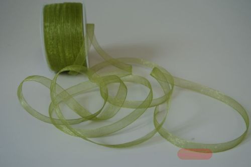 Bild von Band 50m/08mm, Organza, olive
