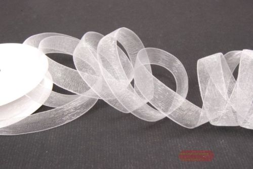Bild von Band 25m/ 15mm, Organza, weiss