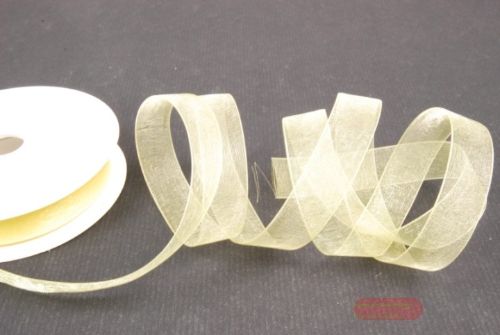 Bild von Band 25m/15mm, Organza, h'gelb