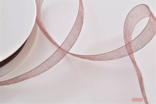 Bild von Band 25m/ 15mm, Organza, braun