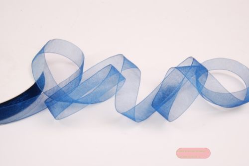Bild von Band 25m/15mm, Organza, d'blau