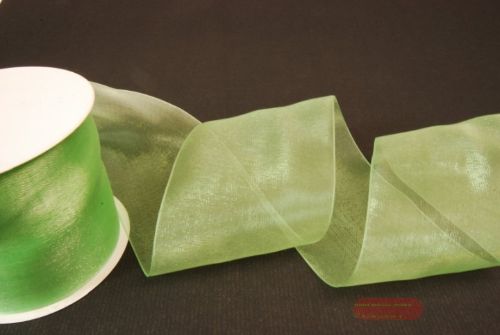 Bild von Band 25m/ 70mm, Organza, p'grün