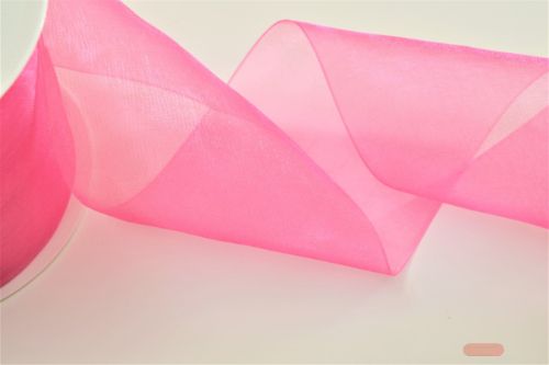 Bild von Band 25m/ 70mm, Organza, fuchsia