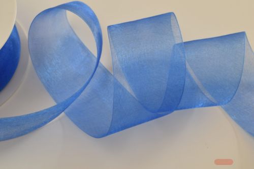 Bild von Band 25m/ 38mm, Organza, blau