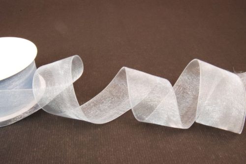 Bild von Band 25m/ 38mm, Organza, p'blau
